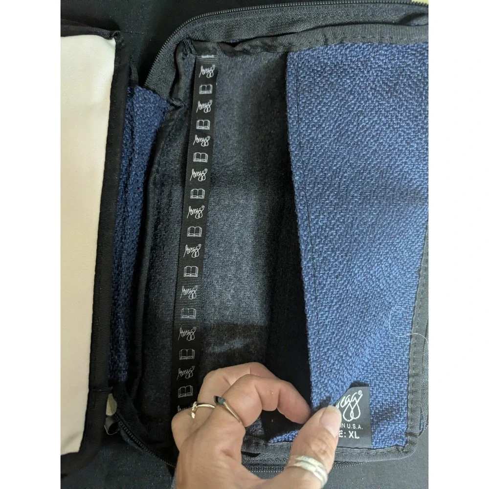 Gregg XL fabric‎ bible cover case ENTER HIS GATES with THANKSGIVING Psalm 100:4